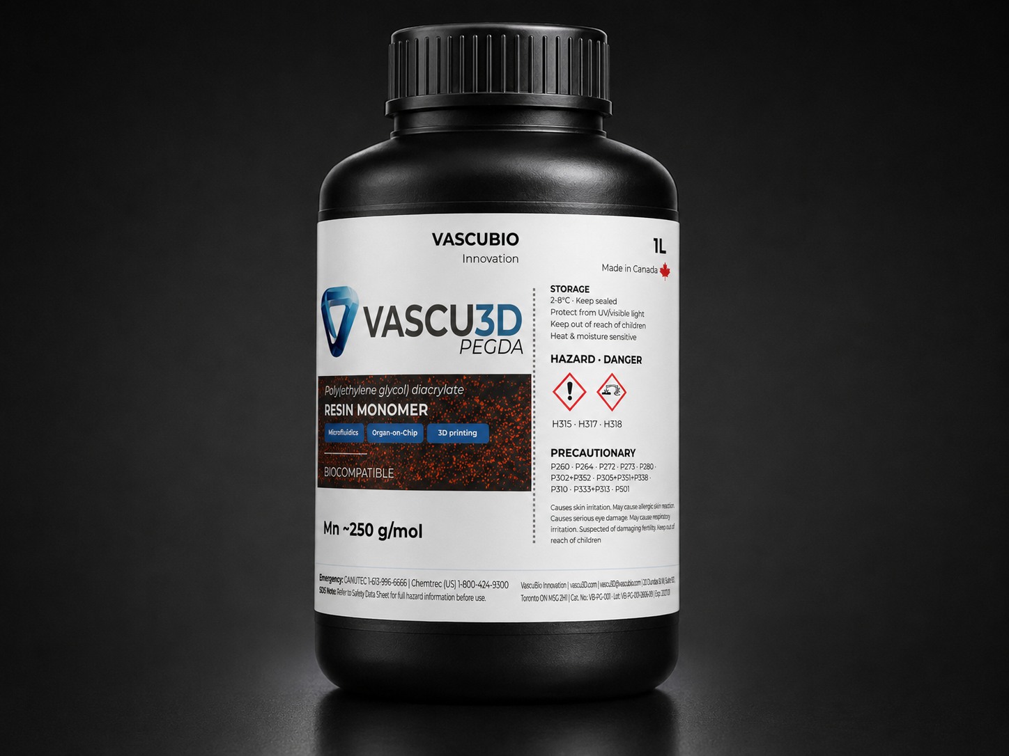 Vascu3D PEGDA product bottle
